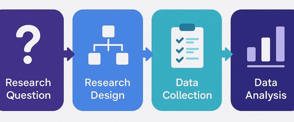 Comparison table of research methods versus research methodology showing actions vs overall approach.