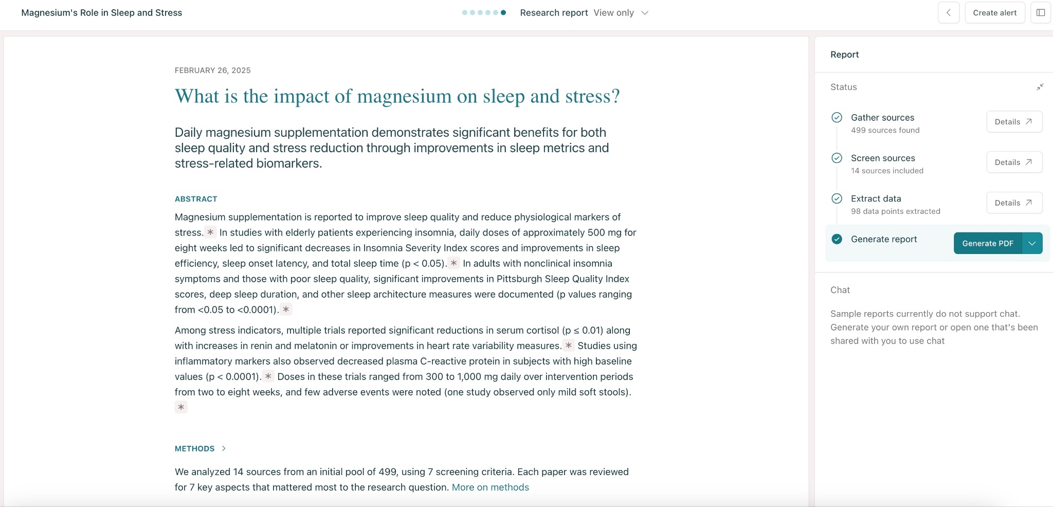 Интерфейс AI-инструмента Elicit